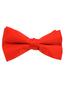Men's Pre-tied Clip On Bow Tie - Formal Tuxedo Solid Color Men's Solid Color Bow Tie TheDapperTie Red One Size 