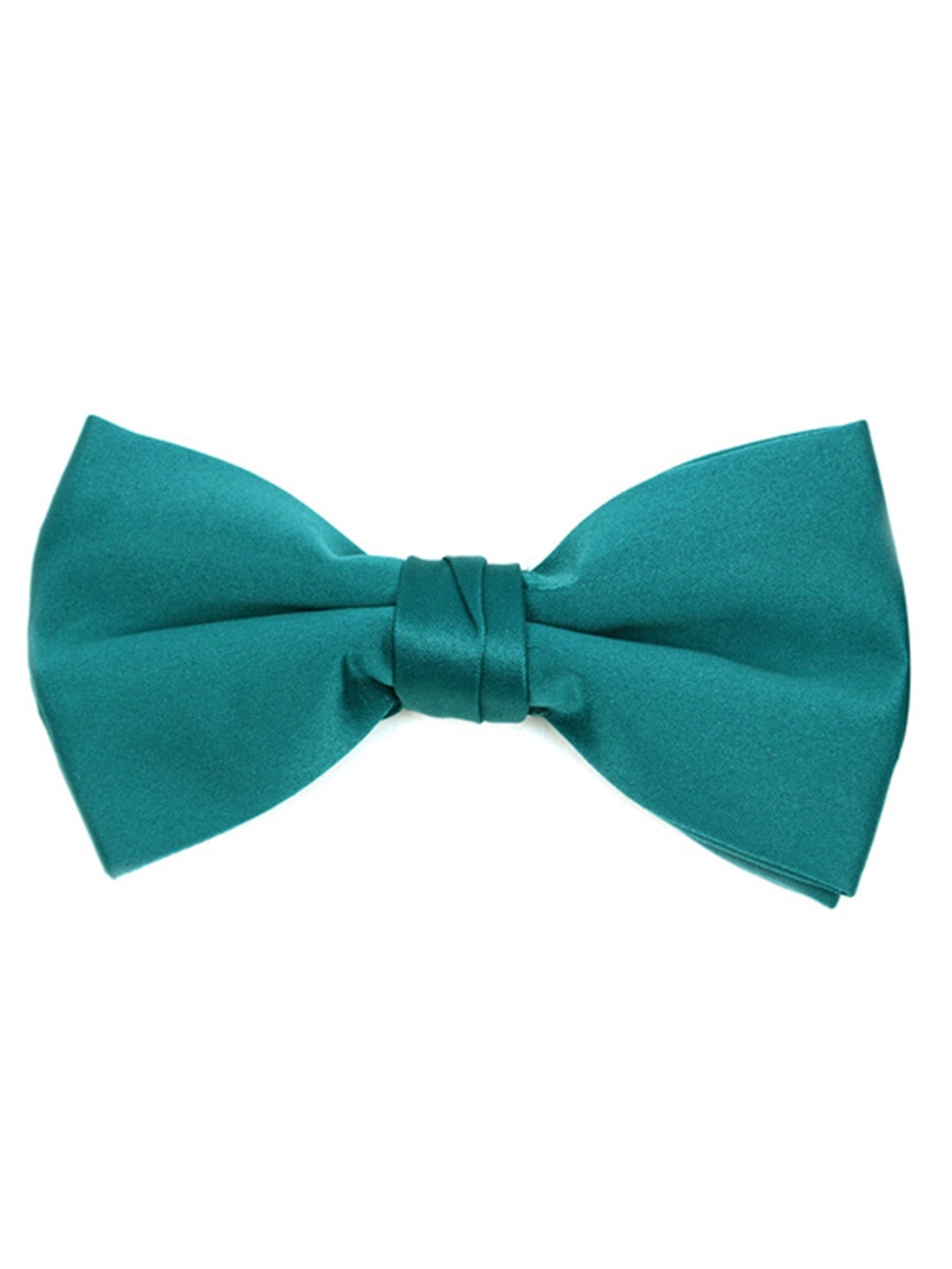 Men's Pre-tied Adjustable Length Bow Tie - Formal Tuxedo Solid Color Men's Solid Color Bow Tie TheDapperTie Teal One Size 