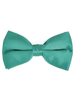 Load image into Gallery viewer, Men&#39;s Pre-tied Clip On Bow Tie - Formal Tuxedo Solid Color Men&#39;s Solid Color Bow Tie TheDapperTie Turquoise Green One Size 
