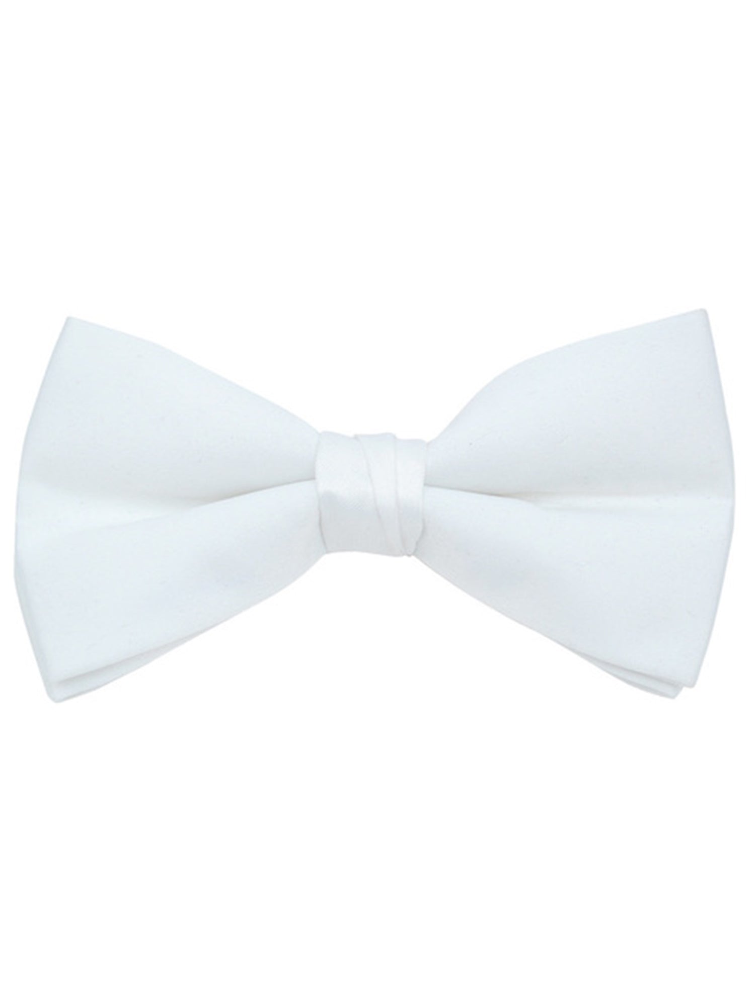 Young Boy's Pre-tied Adjustable Length Bow Tie - Formal Tuxedo Solid Color Boy's Solid Color Bow Tie TheDapperTie White One Size 