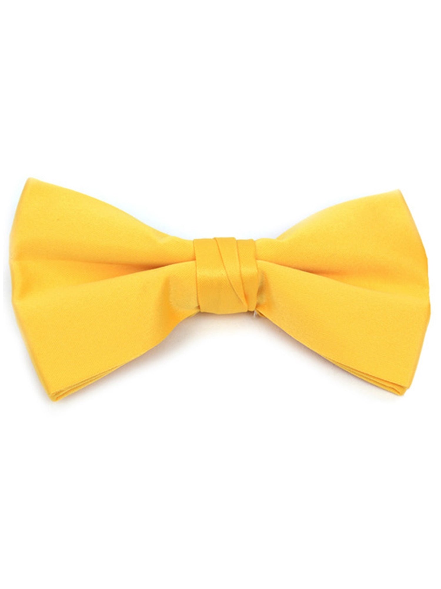 Young Boy's Pre-tied Clip On Bow Tie - Formal Tuxedo Solid Color Boy's Solid Color Bow Tie TheDapperTie Yellow One Size 