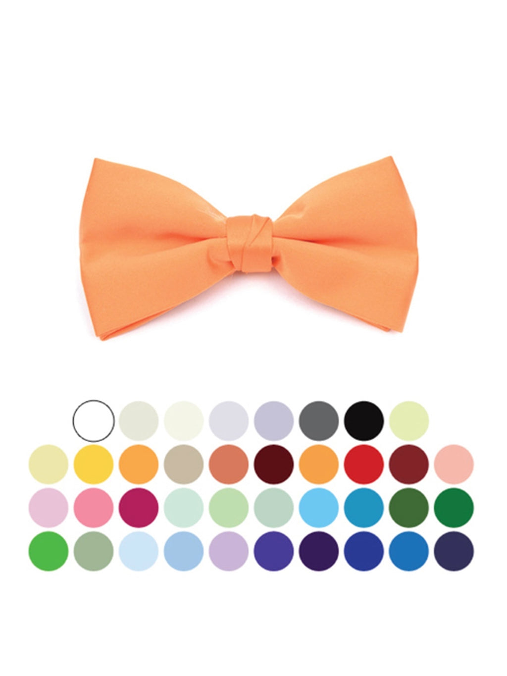 Men's Pre-tied Clip On Bow Tie - Formal Tuxedo Solid Color Men's Solid Color Bow Tie TheDapperTie   