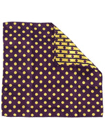 Load image into Gallery viewer, Men&#39;s Black And Gold Polka Dots Pre-tied Adjustable Length Bow Tie &amp; Hanky Set Men&#39;s Solid Color Bow Tie TheDapperTie   
