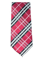 Load image into Gallery viewer, Men&#39;s Silk Woven Wedding Neck Tie Collection Neck Tie TheDapperTie Red, Black And White Checks Regular 

