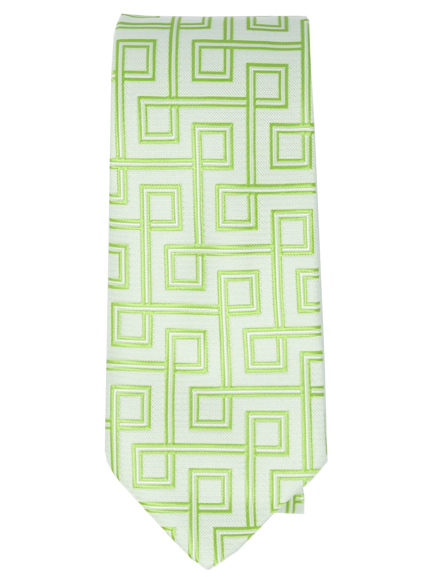 Men's Silk Woven Wedding Neck Tie Collection Neck Tie TheDapperTie Green Geometric Regular 