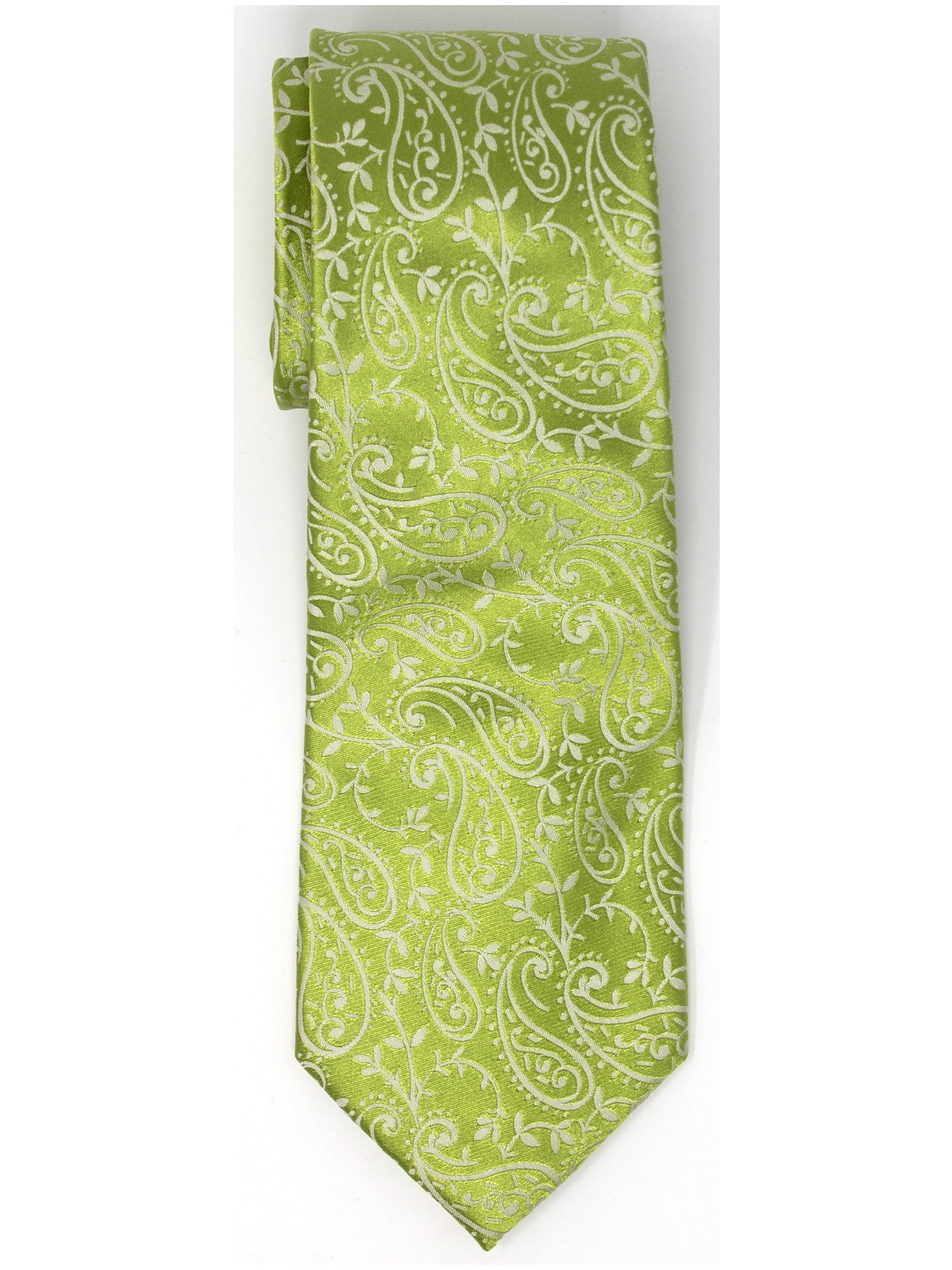 Men's Silk Woven Wedding Neck Tie Collection Neck Tie TheDapperTie Green Paisley Regular 