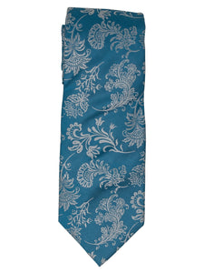 Men's Silk Woven Wedding Neck Tie Collection Neck Tie TheDapperTie Blue And White Paisley Regular 