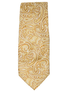 Men's Silk Woven Wedding Neck Tie Collection Neck Tie TheDapperTie Yellow Paisley Regular 