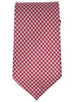 Load image into Gallery viewer, Men&#39;s Silk Woven Wedding Neck Tie Collection Neck Tie TheDapperTie Red And White Geometric Regular 
