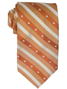 Men's Silk Woven Wedding Neck Tie Collection Neck Tie TheDapperTie Light Brown And White Stripes Regular 