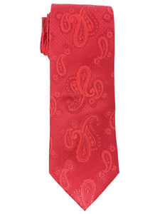 Men's Silk Woven Wedding Neck Tie Collection Neck Tie TheDapperTie Red Paisley Regular 