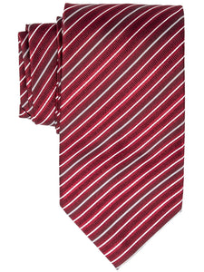 Men's Silk Woven Wedding Neck Tie Collection Neck Tie TheDapperTie Red And White Stripes Regular 