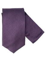 Load image into Gallery viewer, Men&#39;s Silk Woven Wedding Neck Tie With Handkerchief Neck Tie TheDapperTie Purple Solid Regular 
