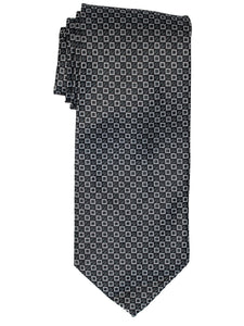 Men's Silk Woven Wedding Neck Tie Collection Neck Tie TheDapperTie Charcoal Geometric Regular 