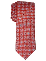 Load image into Gallery viewer, Men&#39;s Silk Woven Wedding Neck Tie Collection Neck Tie TheDapperTie Red Geometric 2 Regular 
