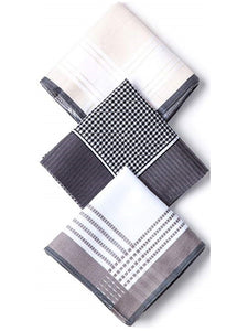 Men's Patterned Cotton Handkerchiefs Prefolded Pocket Squares Umo Lorenzo 3 Pieces Regular 