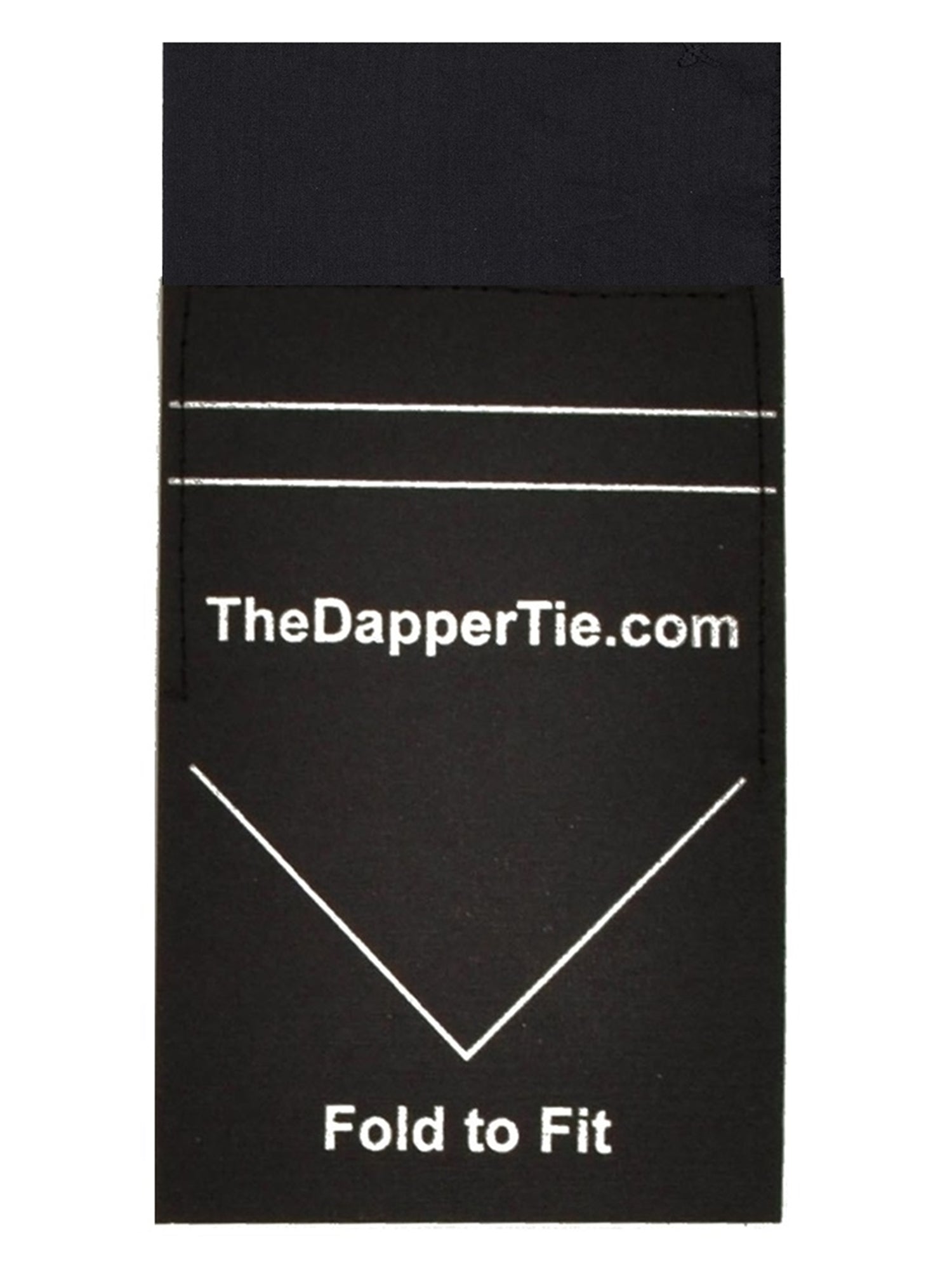 TheDapperTie - Men's Cotton Flat Pre Folded Pocket Square on Card Prefolded Pocket Squares TheDapperTie Black Regular 
