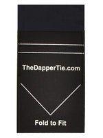 Load image into Gallery viewer, TheDapperTie - Men&#39;s Cotton Flat Pre Folded Pocket Square on Card Prefolded Pocket Squares TheDapperTie Black Regular 
