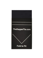 Load image into Gallery viewer, TheDapperTie - Men&#39;s Extra Thick Cotton Flat Pre Folded Pocket Square on Card Prefolded Pocket Squares TheDapperTie Black Regular 
