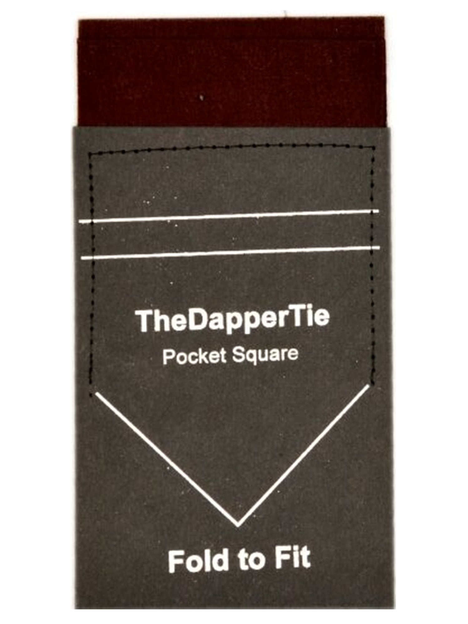 TheDapperTie - Men's Cotton Flat Double Toned Pre Folded Pocket Square on Card Prefolded Pocket Squares TheDapperTie Brown Regular 