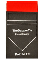 Load image into Gallery viewer, TheDapperTie - Men&#39;s Cotton Flat Double Toned Pre Folded Pocket Square on Card Prefolded Pocket Squares TheDapperTie Red Regular 

