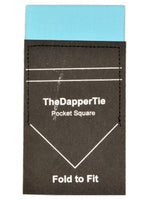 Load image into Gallery viewer, TheDapperTie - Men&#39;s Cotton Flat Pre Folded Pocket Square on Card Prefolded Pocket Squares TheDapperTie Light Blue Regular 

