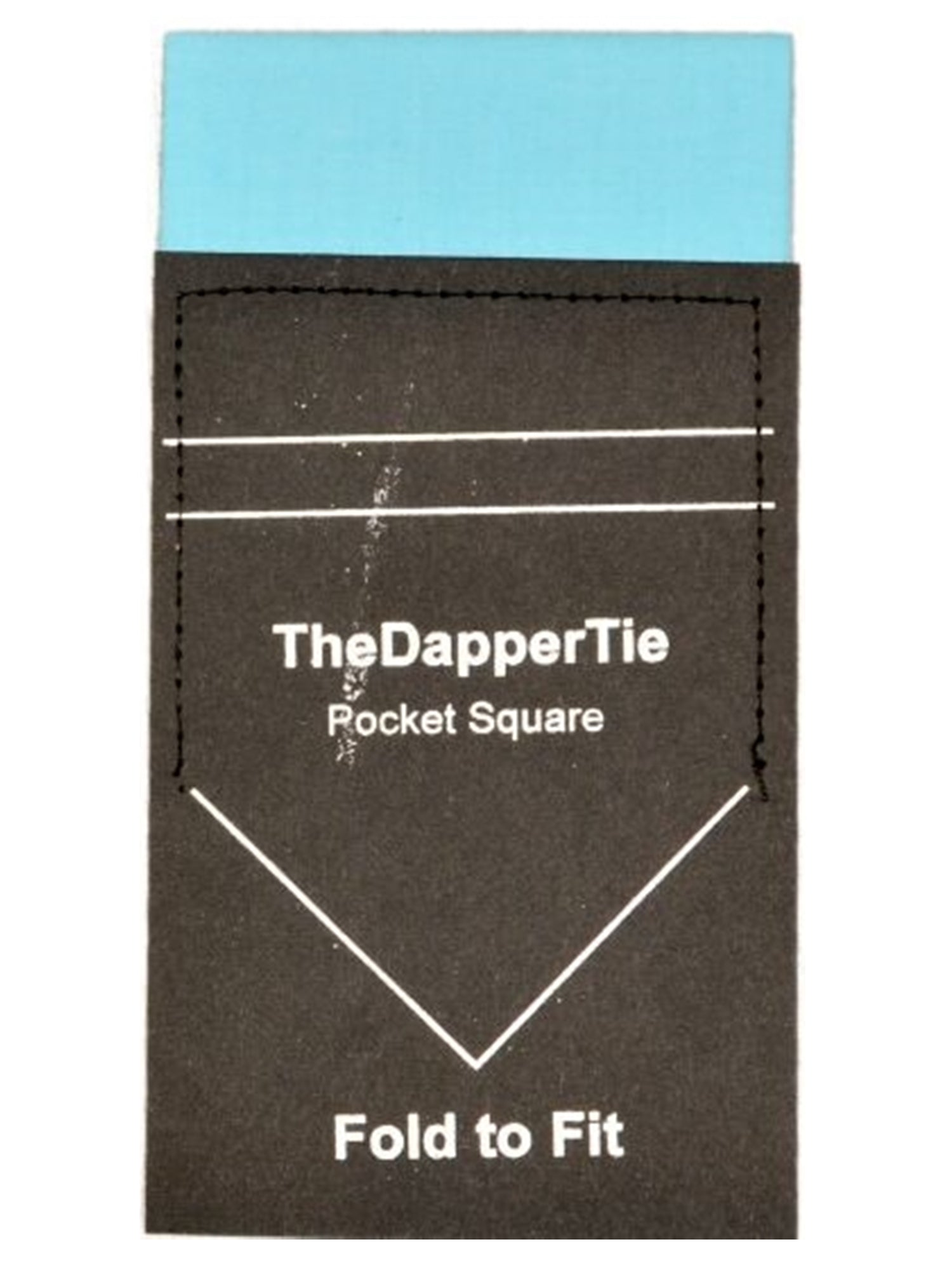 TheDapperTie - Men's Extra Thick Cotton Flat Pre Folded Pocket Square on Card Prefolded Pocket Squares TheDapperTie Light Blue Regular 