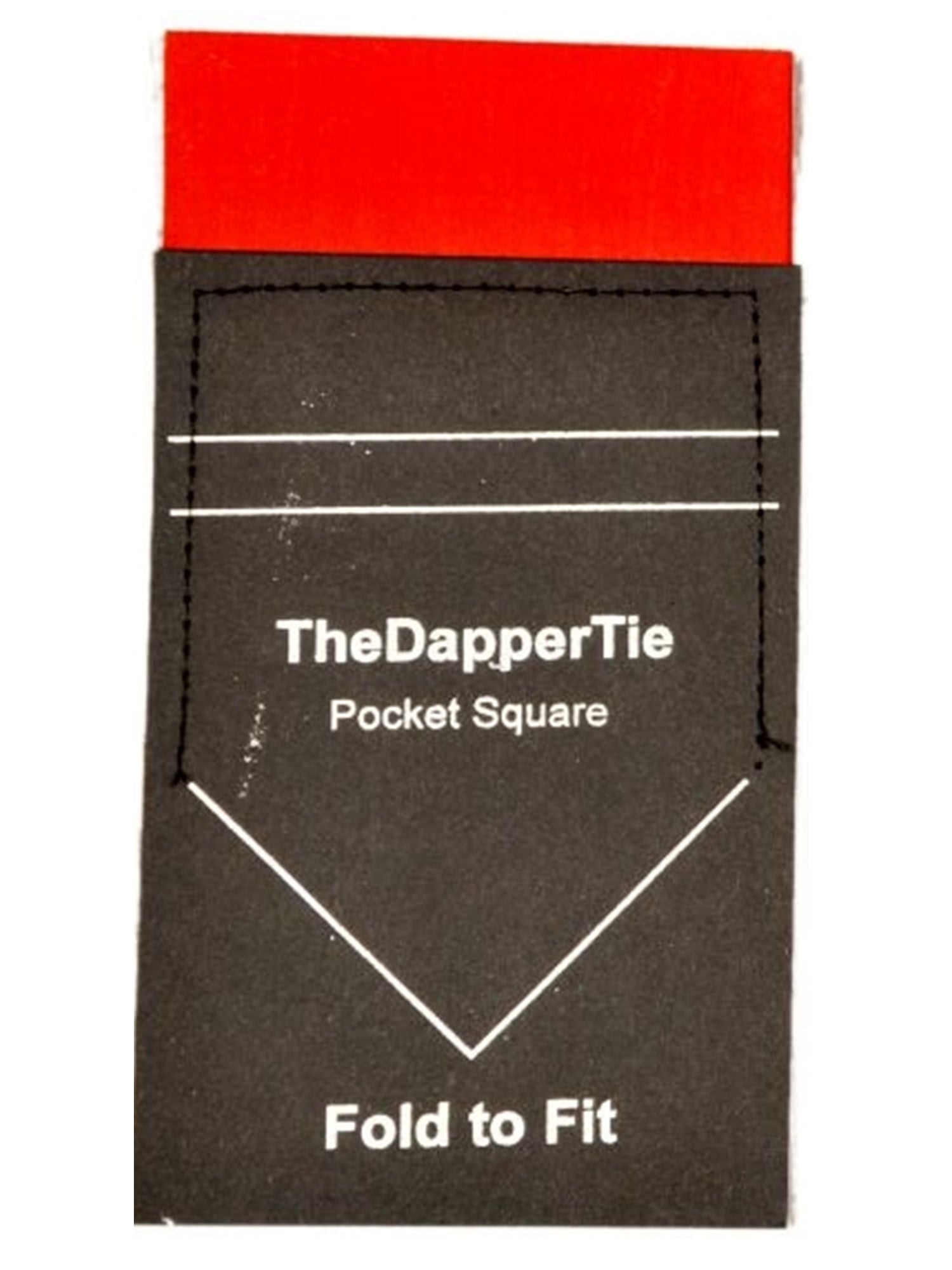 TheDapperTie - Men's Cotton Flat Pre Folded Pocket Square on Card Prefolded Pocket Squares TheDapperTie Red Regular 