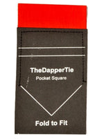 Load image into Gallery viewer, TheDapperTie - Men&#39;s Cotton Flat Pre Folded Pocket Square on Card Prefolded Pocket Squares TheDapperTie Red Regular 
