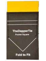 Load image into Gallery viewer, TheDapperTie - Men&#39;s Cotton Flat Pre Folded Pocket Square on Card Prefolded Pocket Squares TheDapperTie Yellow Regular 
