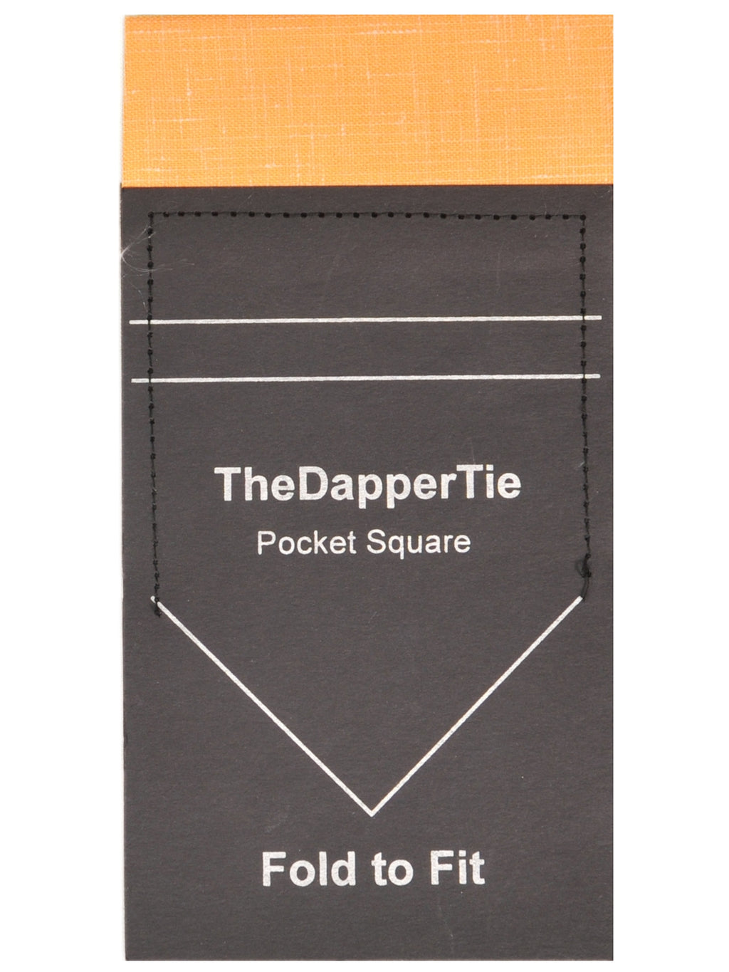 Men's Linen Flat Pre Folded Pocket Square Prefolded Pocket Squares TheDapperTie Light Orange Regular 