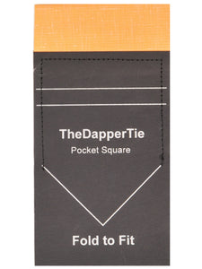 Men's Linen Flat Pre Folded Pocket Square Prefolded Pocket Squares TheDapperTie Light Orange Regular 