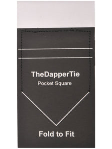 Men's Linen Flat Pre Folded Pocket Square Prefolded Pocket Squares TheDapperTie White Regular 