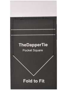 Men's Linen Flat Pre Folded Pocket Square Prefolded Pocket Squares TheDapperTie White Regular 