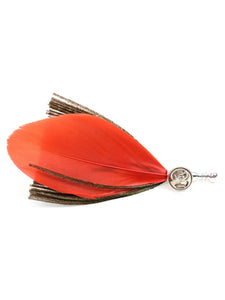 Men's Peacock Feather Lapel Pin with Clutch Back Lapel Pin Umo Lorenzo   