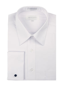 Marquis Men's Regular Fit French Cuff Dress Shirt - Cufflinks Included French Cuff Dress Shirt Marquis White 14.5 Neck 32/33 Sleeve 