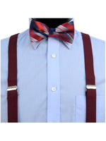Load image into Gallery viewer, Men&#39;s 3 PC Clip-on Suspenders, Bow Tie &amp; Hanky Sets Men&#39;s Solid Color Bow Tie TheDapperTie   
