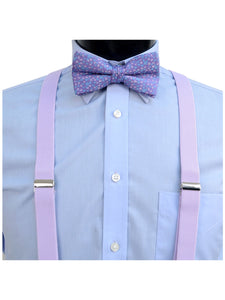Men's Purple 3 PC Clip-on Suspenders, Bow Tie & Hanky Sets Men's Solid Color Bow Tie TheDapperTie   