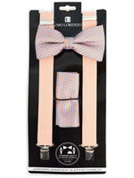 Load image into Gallery viewer, Men&#39;s 3 PC Clip-on Suspenders, Bow Tie &amp; Hanky Sets Men&#39;s Solid Color Bow Tie TheDapperTie   
