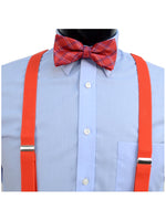 Load image into Gallery viewer, Men&#39;s 3 PC Clip-on Suspenders, Bow Tie &amp; Hanky Sets Men&#39;s Solid Color Bow Tie TheDapperTie   
