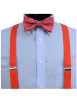 Load image into Gallery viewer, Men&#39;s 3 PC Clip-on Suspenders, Bow Tie &amp; Hanky Sets Men&#39;s Solid Color Bow Tie TheDapperTie   
