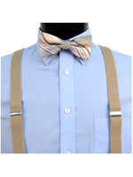 Load image into Gallery viewer, Men&#39;s 3 PC Clip-on Suspenders, Bow Tie &amp; Hanky Sets Men&#39;s Solid Color Bow Tie TheDapperTie   
