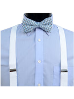 Load image into Gallery viewer, Men&#39;s 3 PC Clip-on Suspenders, Bow Tie &amp; Hanky Sets Men&#39;s Solid Color Bow Tie TheDapperTie   
