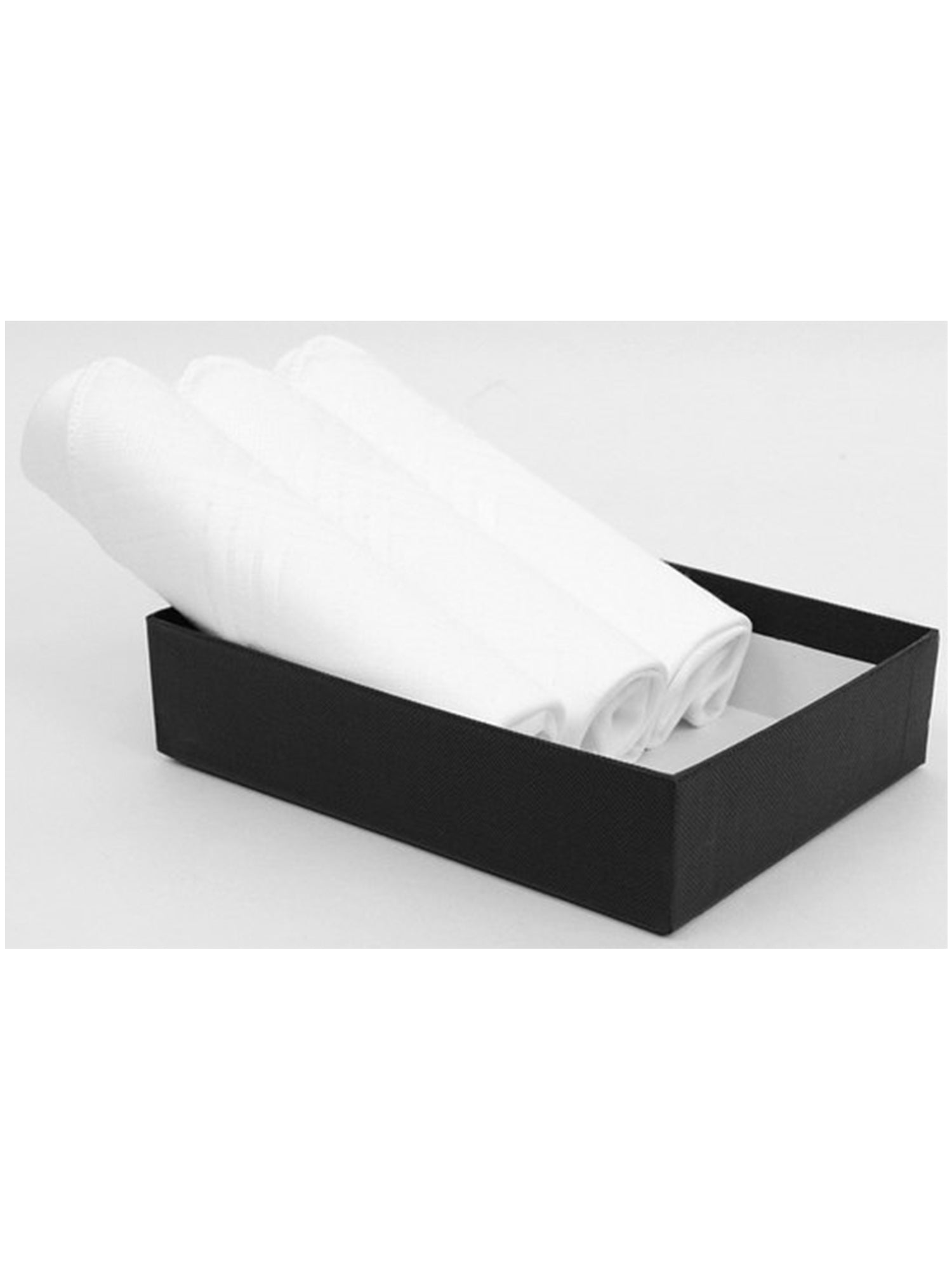 Men's White Fancy Plain Cotton Handkerchiefs Prefolded Pocket Squares Umo Lorenzo   