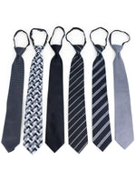 Load image into Gallery viewer, Men&#39;s 6 Pc Microfiber Classic Zipper Pre-Tied Neck Ties Neck Tie TheDapperTie   
