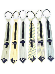 Men's 6 Pc Microfiber Classic Zipper Pre-Tied Neck Ties Neck Tie TheDapperTie   