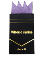 Load image into Gallery viewer, Men&#39;s Solid Color 4 Point Pre Folded Silk Pocket Squares on Card Prefolded Pocket Squares TheDapperTie Lavender Regular 
