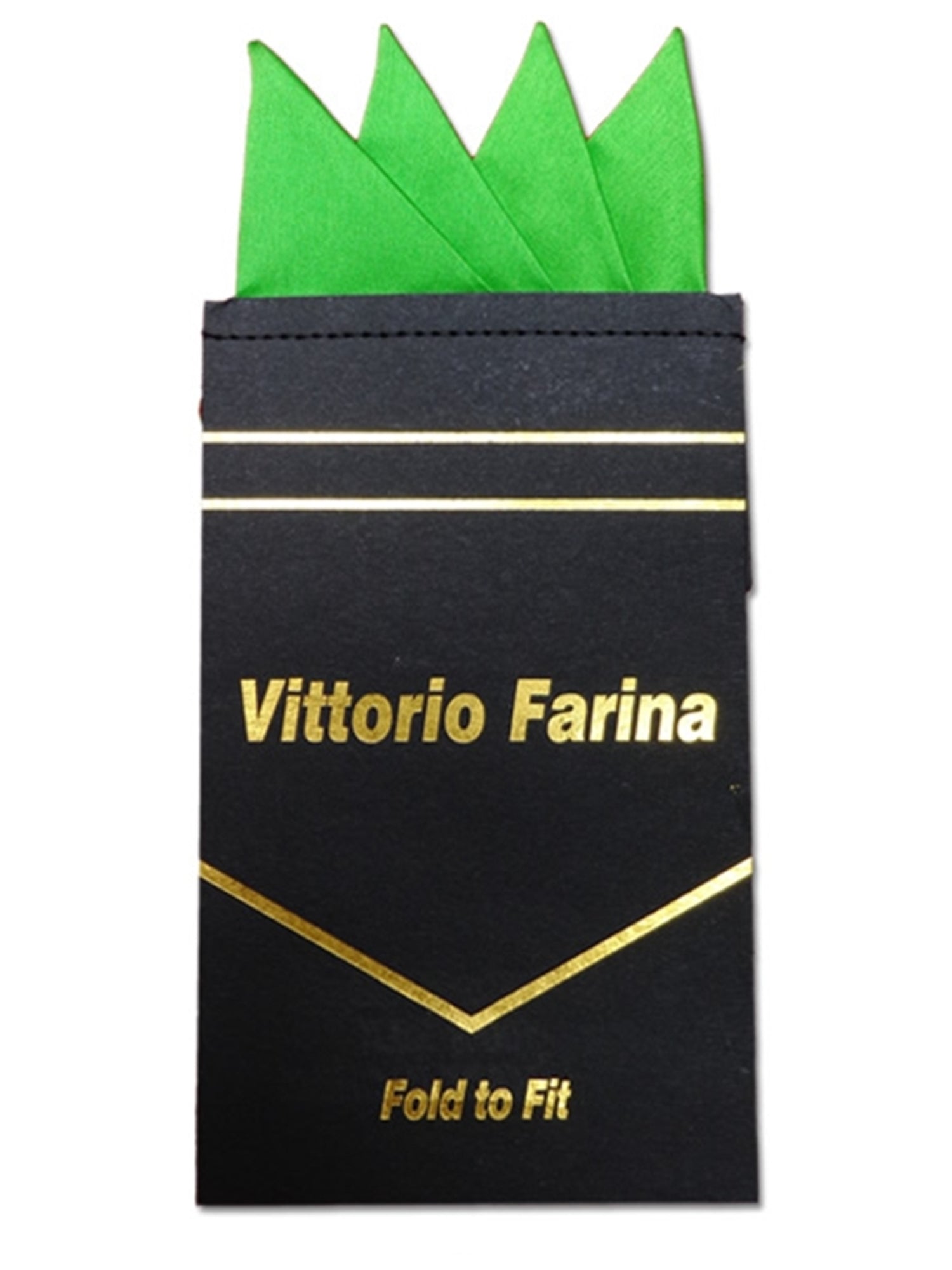 Men's Solid Color 4 Point Pre Folded Silk Pocket Squares on Card Prefolded Pocket Squares TheDapperTie Lime Regular 