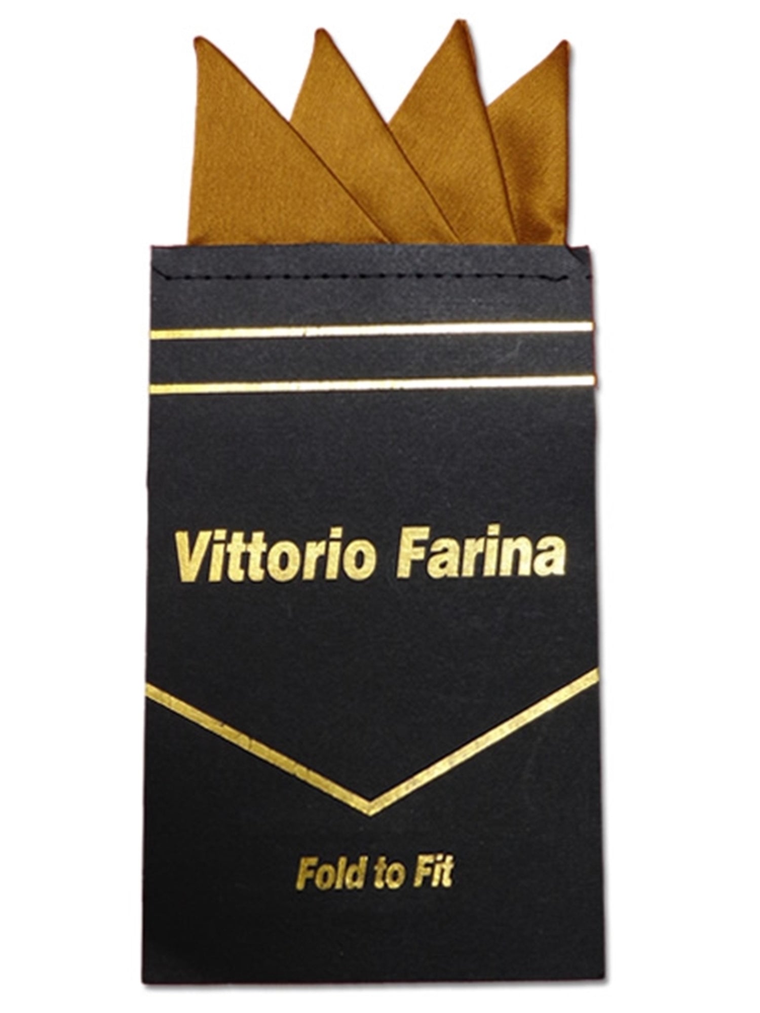 Men's Solid Color 4 Point Pre Folded Silk Pocket Squares on Card Prefolded Pocket Squares TheDapperTie Mustard Regular 