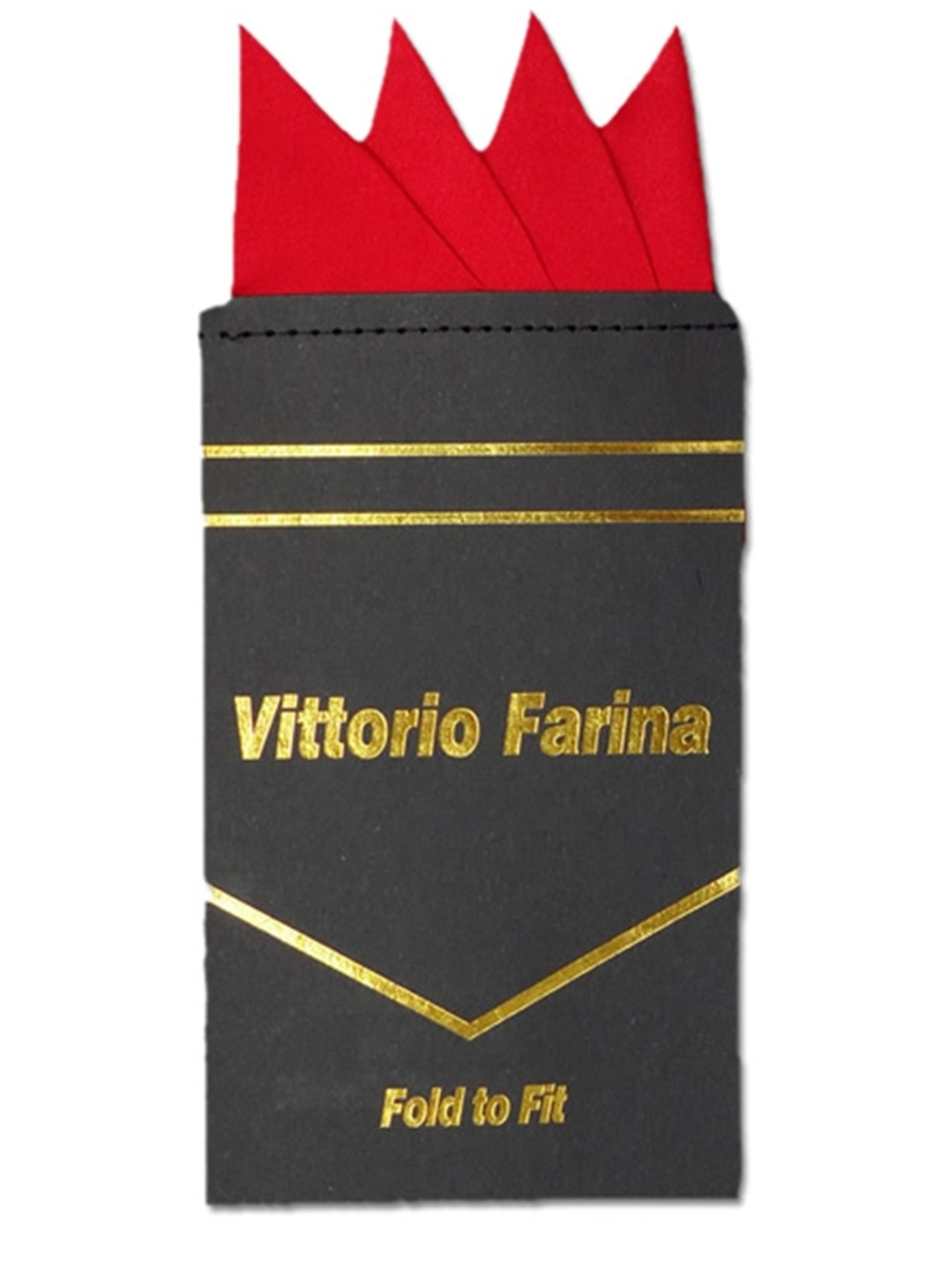 Men's Solid Color 4 Point Pre Folded Silk Pocket Squares on Card Prefolded Pocket Squares TheDapperTie Red Regular 